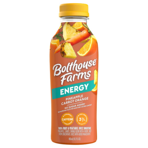 Bolthouse Farms Juice Smoothie, Pineapple Carrot Orange, Energy