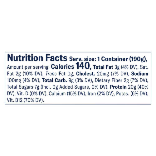 Chobani Zero Added Sugar Lowfat Greek Vanilla Yogurt