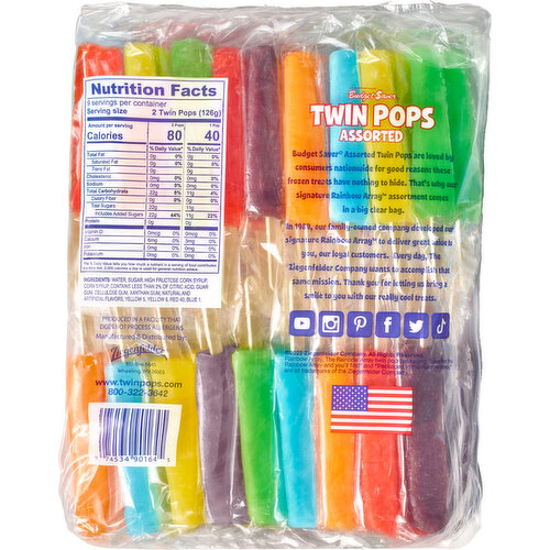 Budget Saver Assorted Twin Pops
