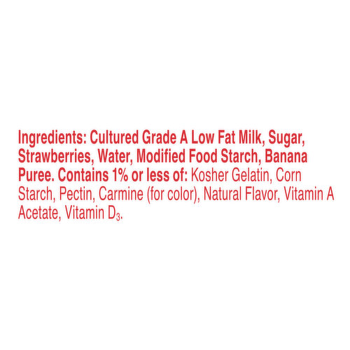 Yoplait Yogurt, Low Fat, Strawberry Banana