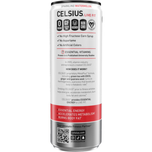 Celsius Sparkling Watermelon Energy Drink