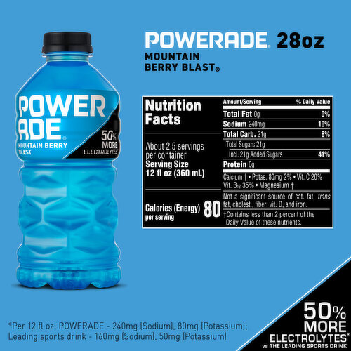 Powerade  Mountain Berry Blast Electrolyte Sports Drink