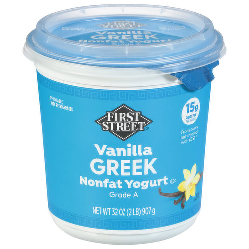 First Street Yogurt, Nonfat, Vanilla, Greek