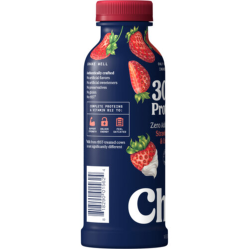 Chobani Protein Drink, Strawberries & Cream, Zero Added Sugar, Greek Yogurt