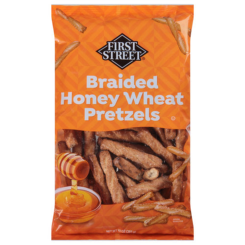 First Street Pretzels, Honey Wheat, Braided