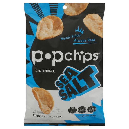 Popchips Popped Potato Snack, Sea Salt, Original