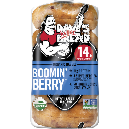 Davids Killer Bread Boomin Berry Bagel 16.75 oz
