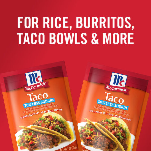 McCormick 30% Less Sodium Taco Seasoning Mix