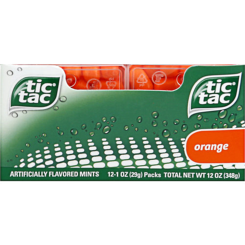 Tic Tac Mints, Orange, 12 Pack