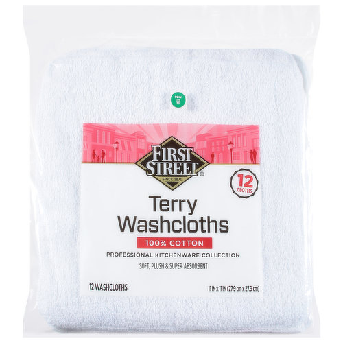First Street Washcloths, Terry