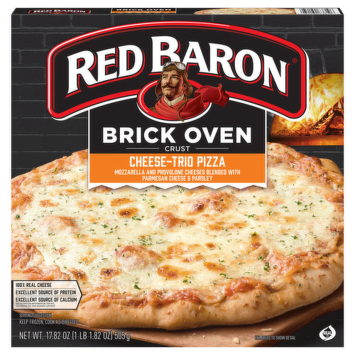 Red Baron Pizza, Cheese-Trio, Brick Oven Crust