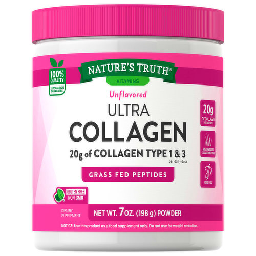 Nature's Truth Collagen, Unflavored, Ultra, Powder
