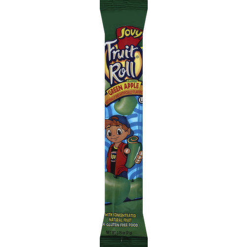 Jovy Fruit Roll, Green Apple Flavor