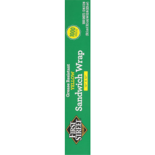 First Street Sandwich Wrap, Yellow