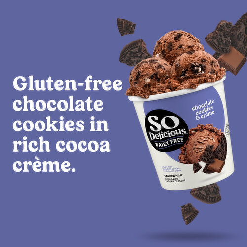 So Delicious Dairy Free Gluten-Free Cashewmilk Non-Dairy Chocolate Cookies & Creme Frozen Dessert