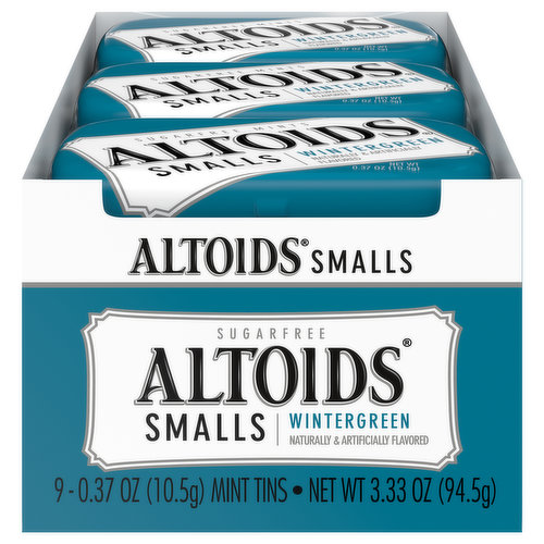 Altoids Smalls Mint Tins - Wintergreen: 9-Piece Box