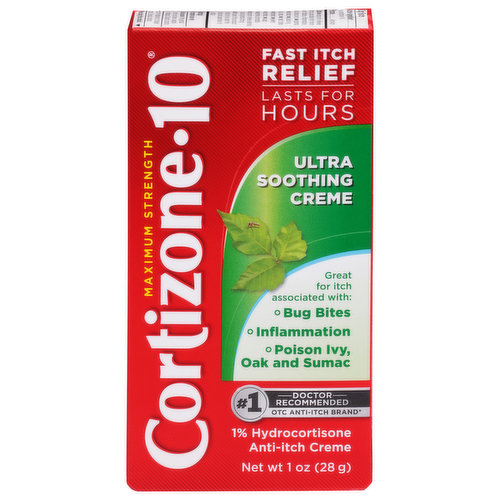 Cortizone-10 Anti-Itch Creme, Maximum Strength, Ultra Soothing Creme