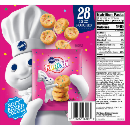 Pillsbury Cookies, Funfetti, Soft Baked, Mini Image 4 of 6