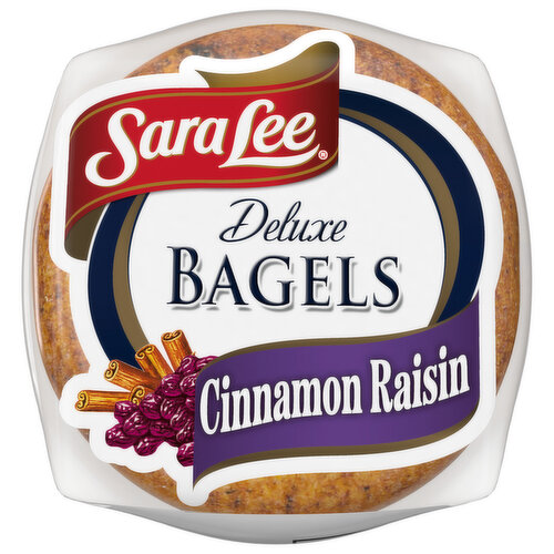 Sara Lee Cinnamon Raisin Sliced Bagel- Full Size Fruit Bagels, 5 count, 16.7 oz