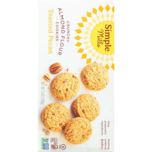 Simple Mills Cookies, Almond Flour, Toasted Pecan, Crunchy
