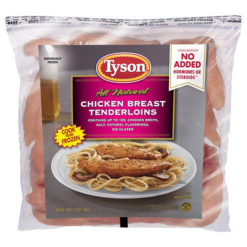 Tyson Tyson Boneless Skinless Chicken Breast Tenderloins, 3 lb. (Frozen)