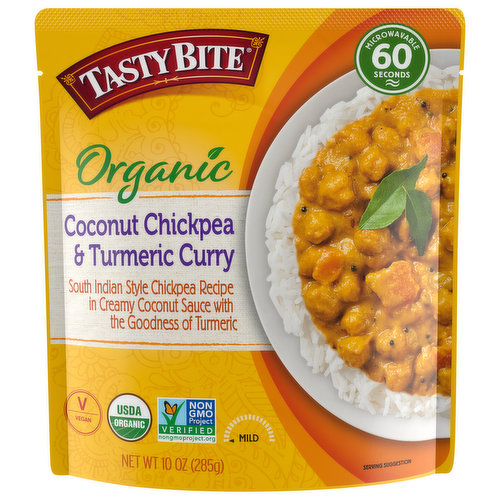 Tasty Bite Coconut Chickpea & Turmeric Curry, Organic, Mild