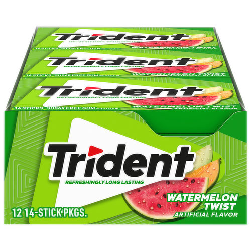 Trident Gum, Sugar Free, Watermelon Twist