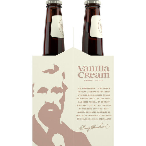 Henry Weinhard's Gourmet Soda, Vanilla Cream, 6 Pack