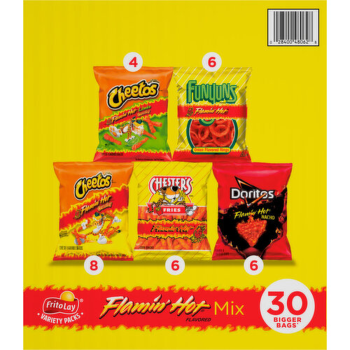Frito Lay Snack Mix, Flamin' Hot Mix Flavored, Variety Packs