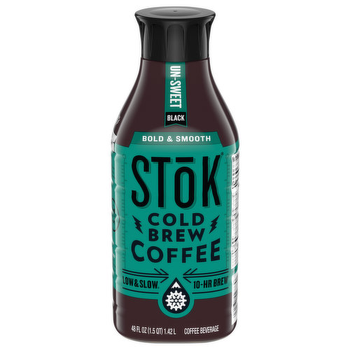 Stok Coffee Beverage, Cold Brew, Bold & Smooth, Un-Sweet, Black