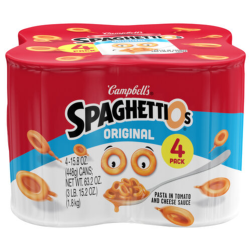 SpaghettiOs Pasta, Original, 4 Pack