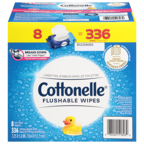 Cottonelle Wipes, Flushable