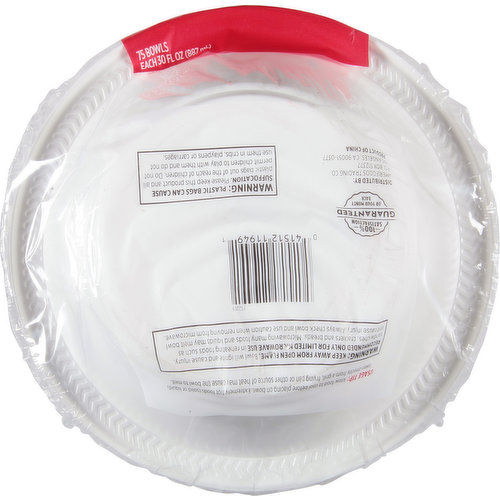 First Street Plastic Bowls, Heavy Duty, 30 Ounce