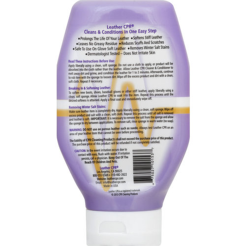 Leather CPR Cleaner & Conditioner
