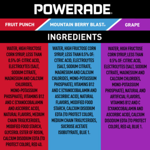 Powerade  Variety Pack Electrolyte Sports Drink Bottles