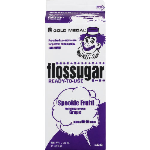 Gold Medal Flossugar, Spookie Fruiti Grape Flavor, Ready to Use