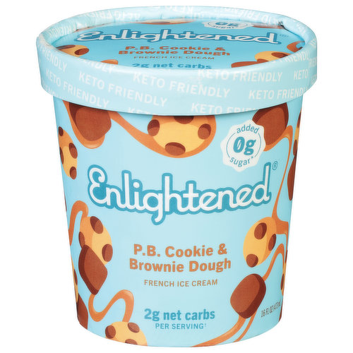 Enlightened Ice Cream, French, P.B. Cookie & Brownie Dough