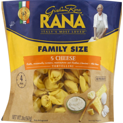 Rana Tortelloni, 5 Cheese, Family Size