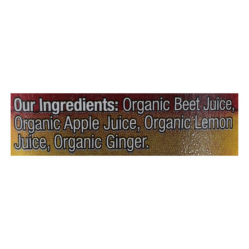 Beetology 100% Juice, Beet + Lemon + Ginger, Cold Pressed, Organic