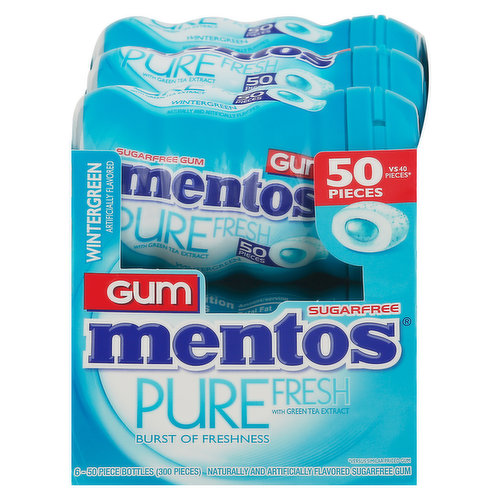 Mentos Gum, Sugar Free, Wintergreen