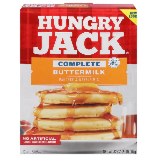 Hungry Jack Pancake & Waffle Mix, Buttermilk, Complete