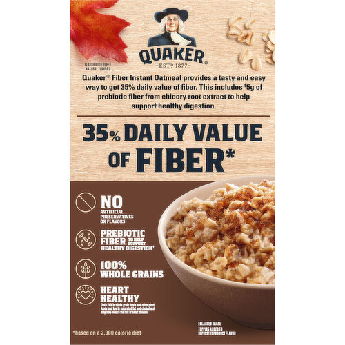 Quaker Fiber Maple & Brown Sugar Instant Oatmeal