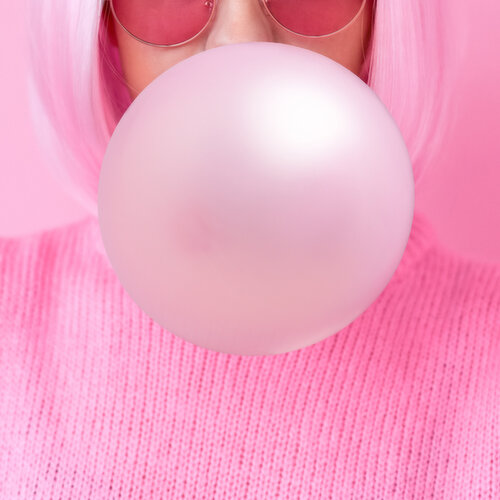 Hubba Bubba HUBBA BUBBA Minis SKITTLES Flavored Bubble Gum, 40 Ct Resealable Bottle