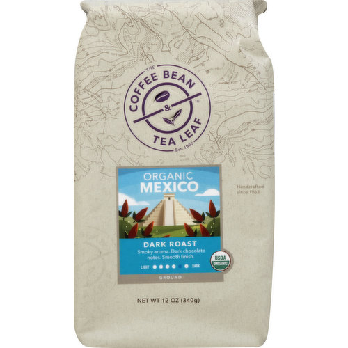 Coffee Bean & Tea Leaf Coffee, Ground, Dark Roast, Organic