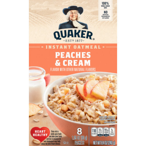 Quaker Instant Oatmeal, Peaches & Cream
