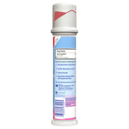 Colgate Cavity Protection Toothpaste Pump with Fluoride, ADA Accepted, Ages 6+, Bubble Fruit