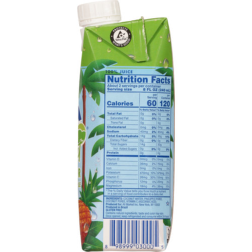 Vita Coco Coconut Water, Pineapple