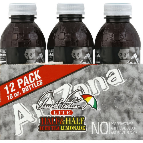 AriZona Half & Half, Iced Tea Lemonade, Lite, 12 Pack