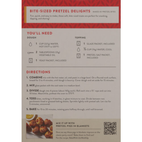 King Arthur Baking Company Pretzel Bites Mix Kit, Soft & Chewy