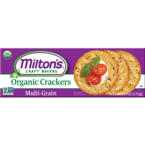Miltons Crackers, Organic, Multi-Grain